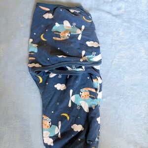 Blue Dog Print Swaddle Blanket